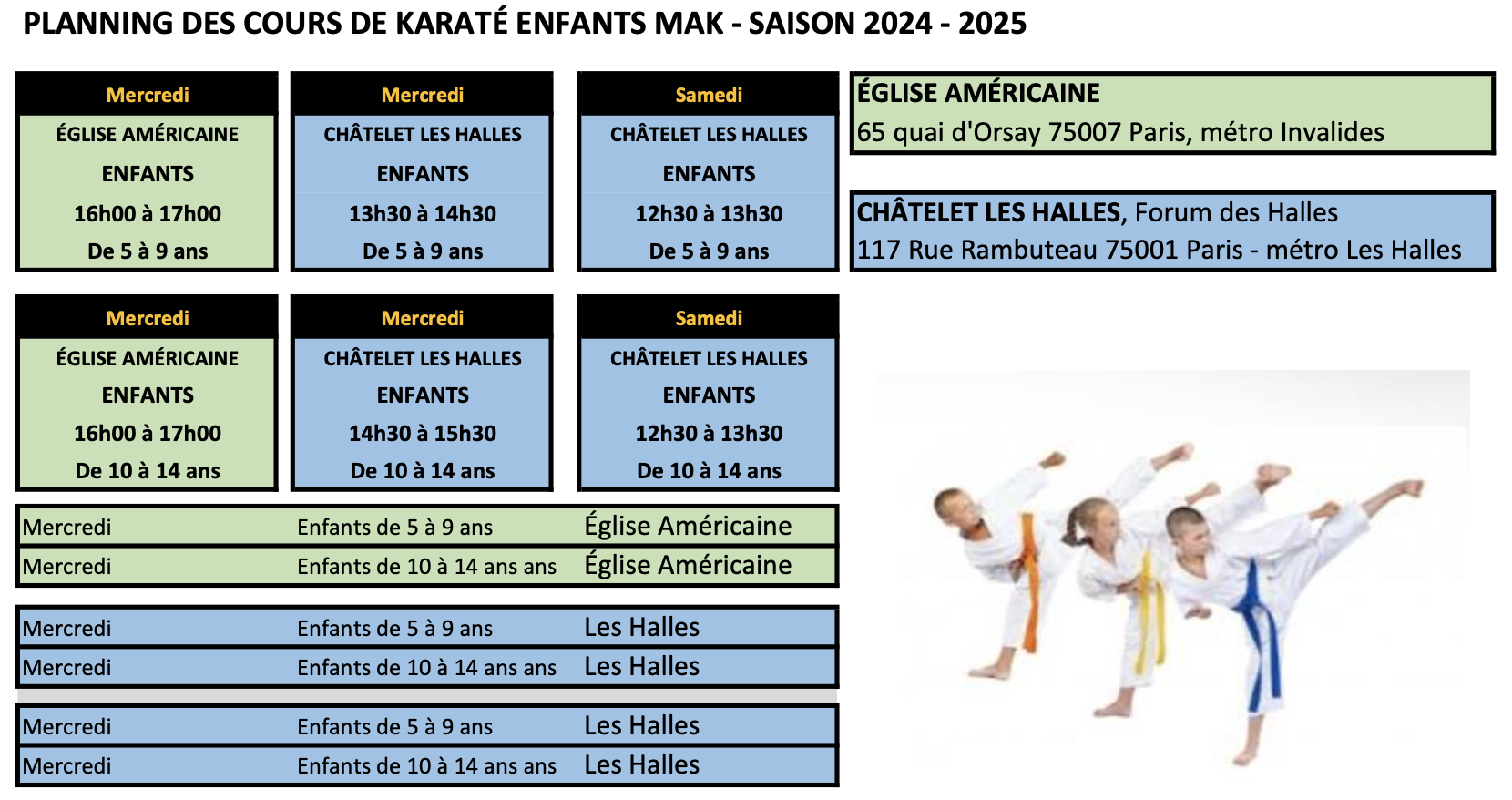 Karaté enfants Paris